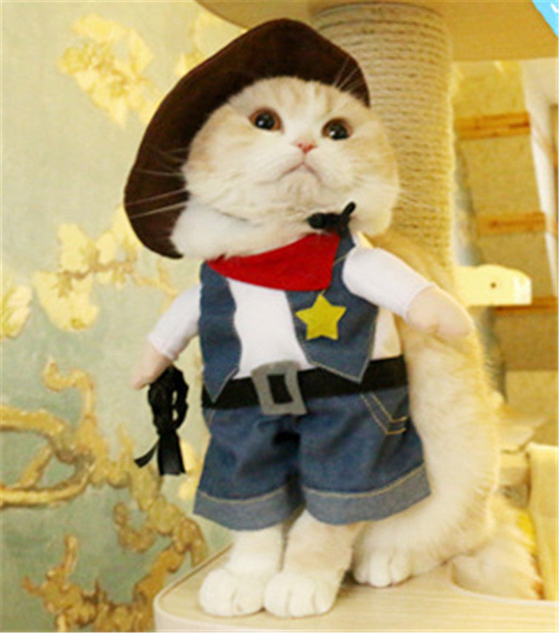 KFX-5907389 Pet Police Transforming Upright Costume for Humor and Fun