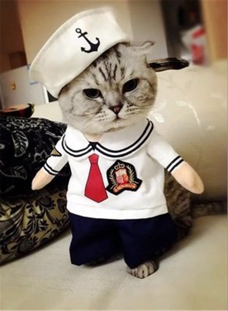 KFX-5907389 Pet Police Transforming Upright Costume for Humor and Fun