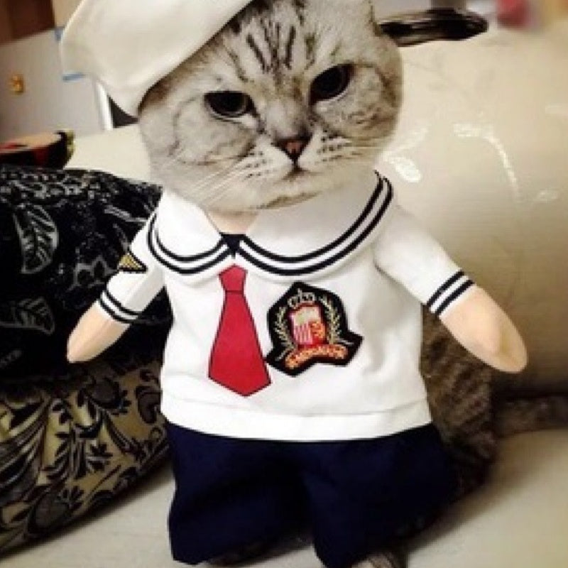 KFX-5907389 Pet Police Transforming Upright Costume for Humor and Fun