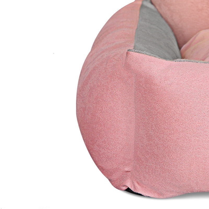 KFX-5909053 Scratch Resistant Crown Nest Dog Bed – Soft Suede & Crystal Velvet, Available in Multiple Sizes S-XL
