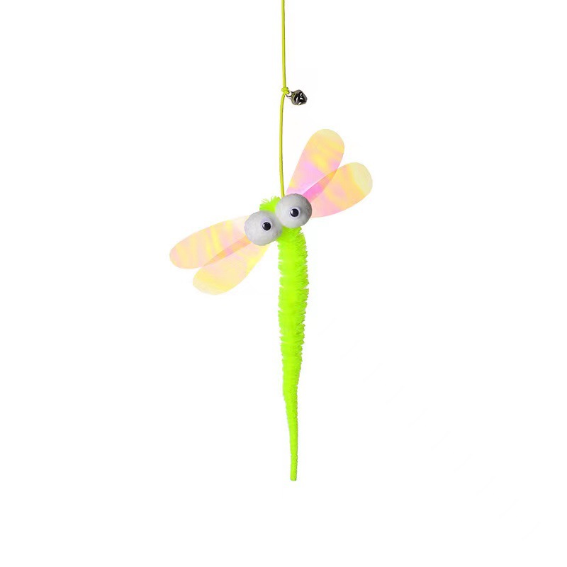 KFX-5909821 Hanging Plush Cat Teaser with Colorful Caterpillars and Insects for Interactive Play