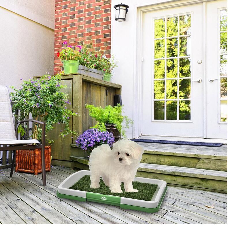 KFX-5910461 Artificial Grass Dog Potty with Tray for Indoor/Outdoor Use