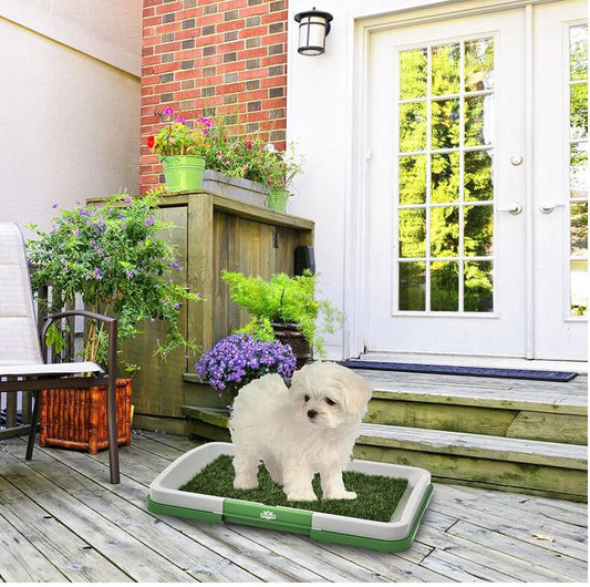 KFX-5910461 Artificial Grass Dog Potty with Tray for Indoor/Outdoor Use