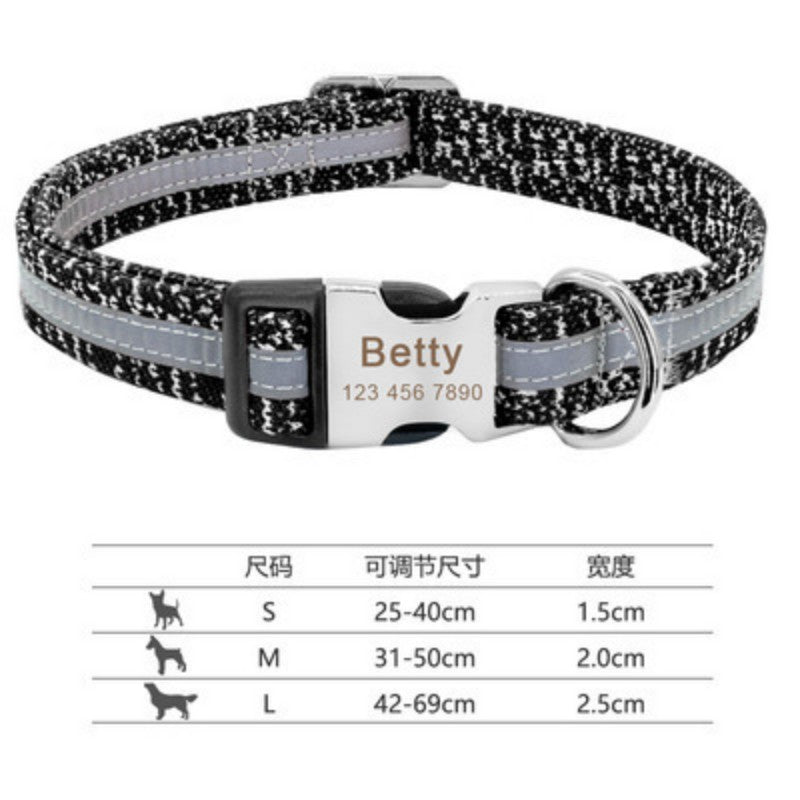 KFX-5910845 Durable Adjustable Dog Collar for Small, Medium, and Large Breeds