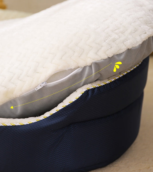 KFX-5914813 Court Nest Pet Sleeping Mat with Matching Pillow - Beige, Multiple Sizes