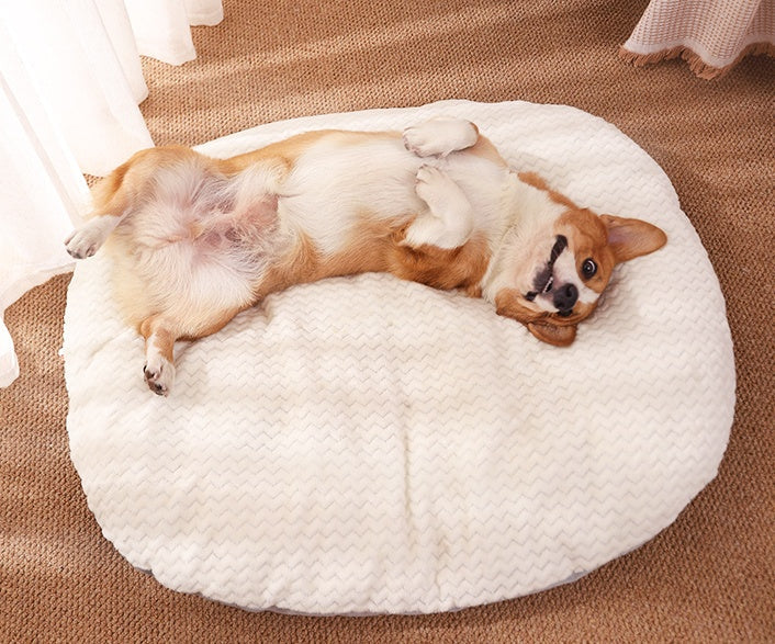 KFX-5914813 Court Nest Pet Sleeping Mat with Matching Pillow - Beige, Multiple Sizes