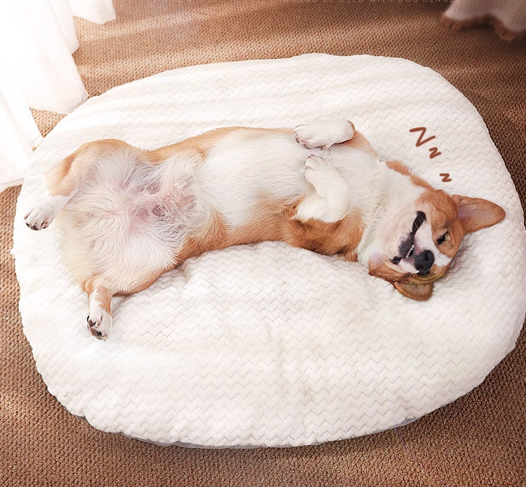 KFX-5914813 Court Nest Pet Sleeping Mat with Matching Pillow - Beige, Multiple Sizes
