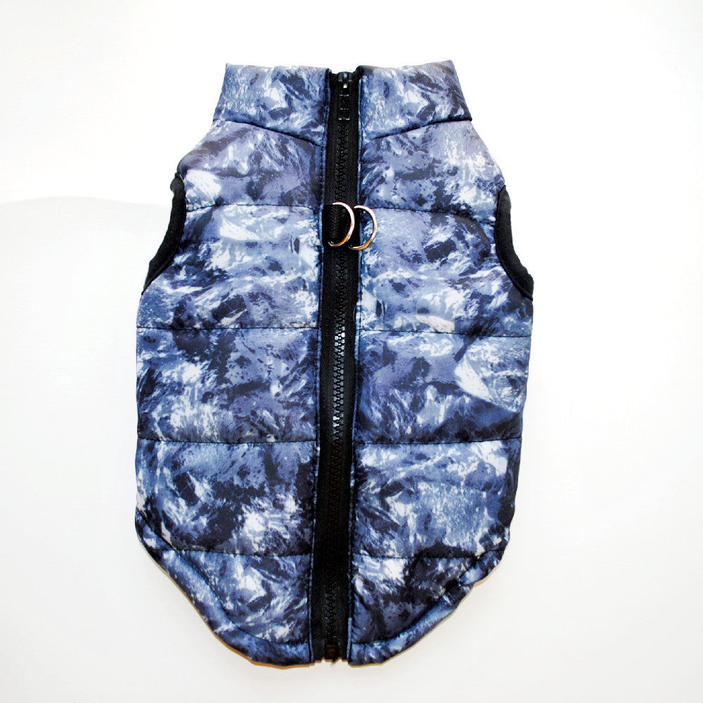 KFX-5915325 Thickened Cotton-Padded Winter Jacket for Dogs with Traction Buckle - Casual Vest in Multiple Sizes