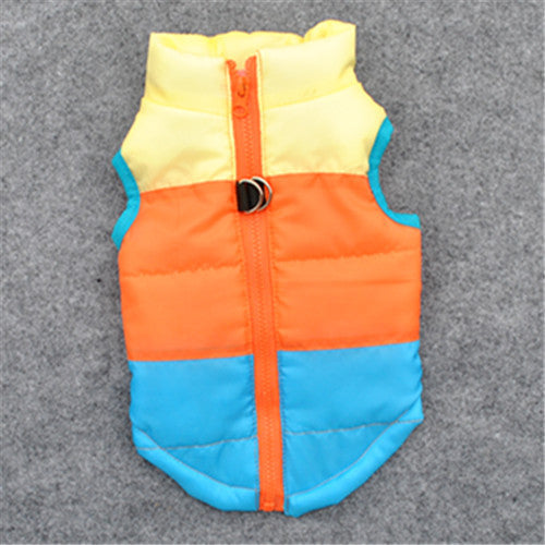 KFX-5915325 Thickened Cotton-Padded Winter Jacket for Dogs with Traction Buckle - Casual Vest in Multiple Sizes