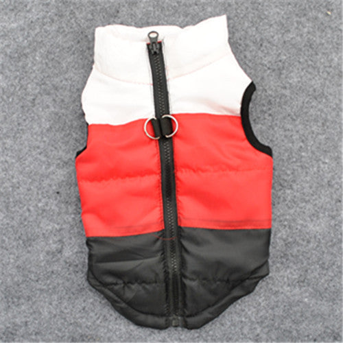 KFX-5915325 Thickened Cotton-Padded Winter Jacket for Dogs with Traction Buckle - Casual Vest in Multiple Sizes