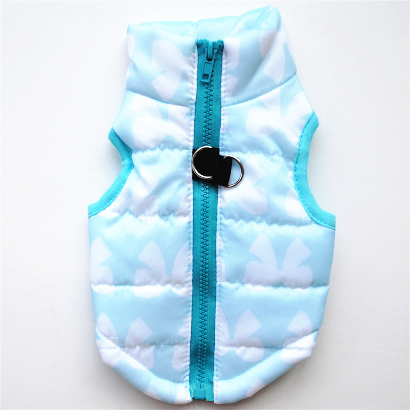 KFX-5915325 Thickened Cotton-Padded Winter Jacket for Dogs with Traction Buckle - Casual Vest in Multiple Sizes