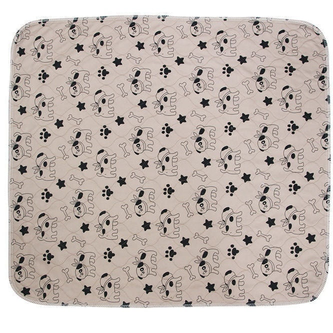 KFX-5916605 Pet Washable Reusable Polyester Urine Pads - Minimalist Print in Multiple Sizes (40x60, 70x80, 80x90cm)