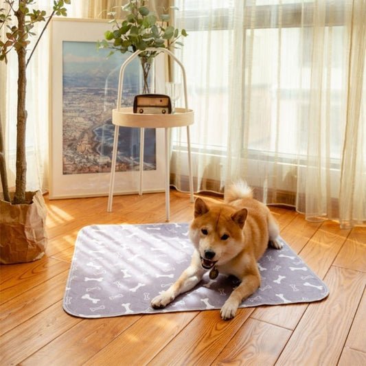 KFX-5916605 Pet Washable Reusable Polyester Urine Pads - Minimalist Print in Multiple Sizes (40x60, 70x80, 80x90cm)