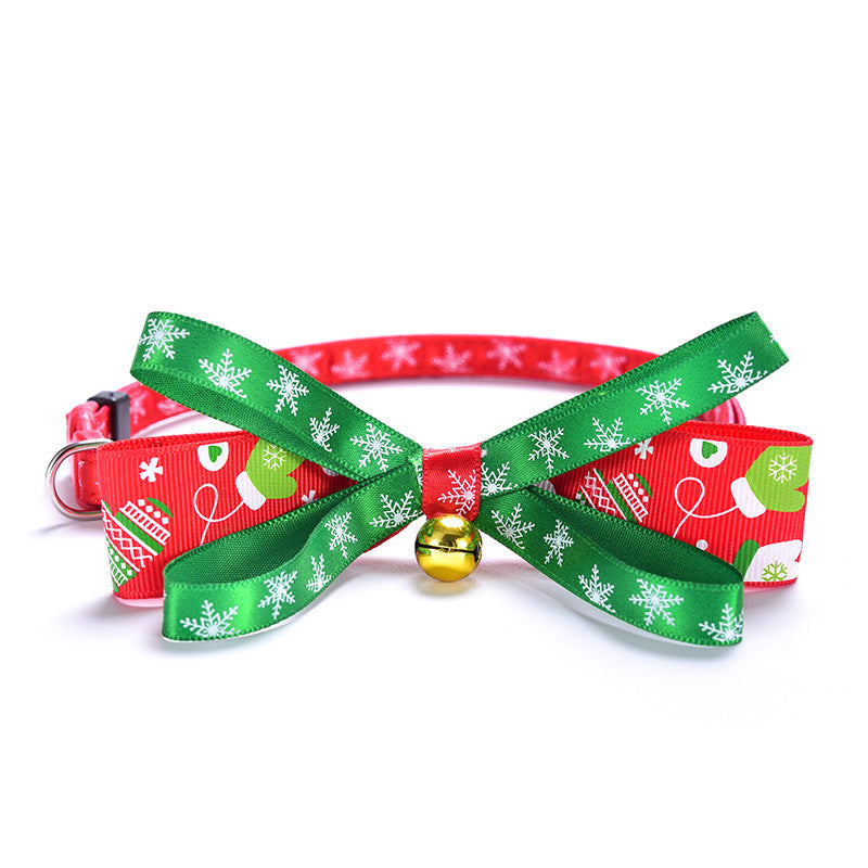 KFX-5916733 Stylish PU Bow Pet Collar for Dogs and Cats