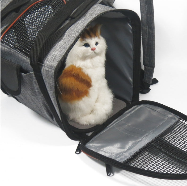 KFX-5916989 Pet Carrier Basket for Dogs and Cats, Multi-Functional 300D Frosted Leather, Foldable Design, Soft and Medium Hardness