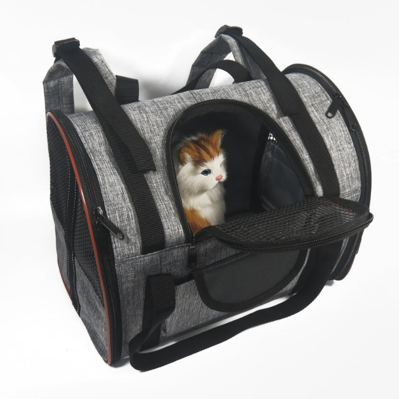 KFX-5916989 Pet Carrier Basket for Dogs and Cats, Multi-Functional 300D Frosted Leather, Foldable Design, Soft and Medium Hardness