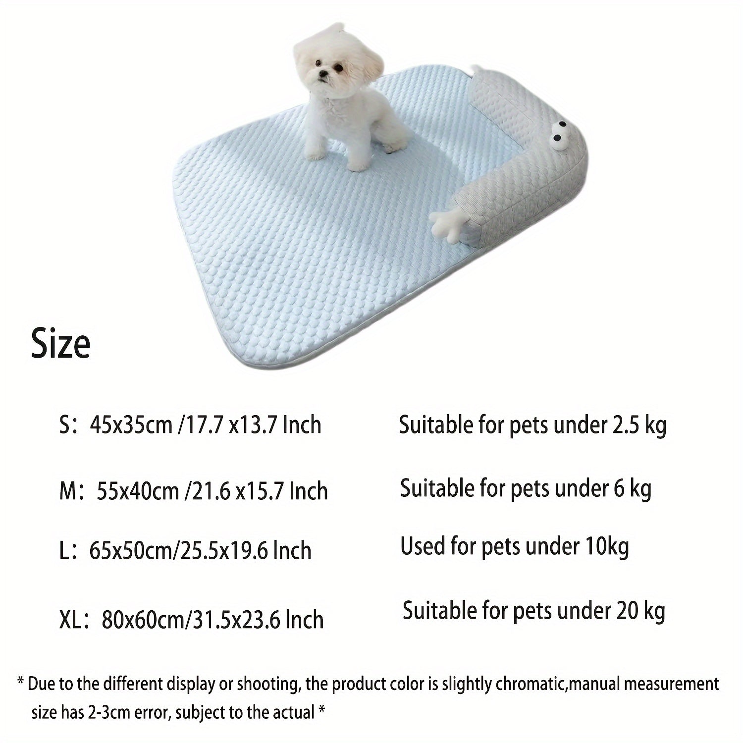 KFX-5918013 Big-Eyed Monster Design Breathable Pet Bed for Dogs and Cats - Non-Slip Summer Sleeping Pad for Home and Outdoor