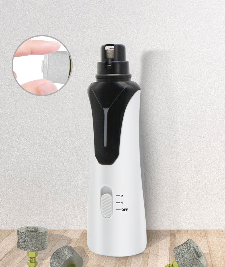 KFX-5918525 High-Power Electric Nail Polisher for Dogs and Cats - Rechargeable, Quiet Operation, Lightweight Design