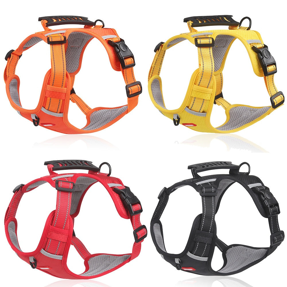 KFX-5919805 Reflective Vest-style Pet Harness with Explosion-proof Rope - 1.5M OxforD Cloth - Multiple Color Options