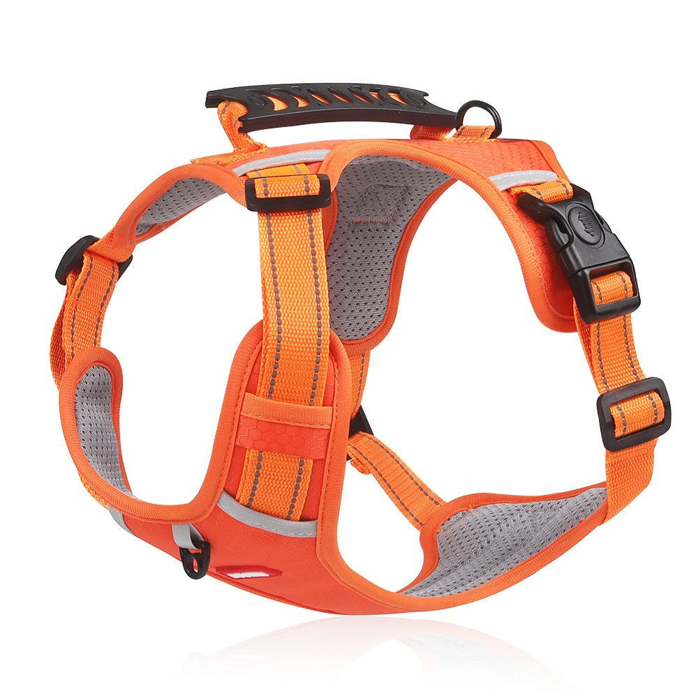 KFX-5919805 Reflective Vest-style Pet Harness with Explosion-proof Rope - 1.5M OxforD Cloth - Multiple Color Options