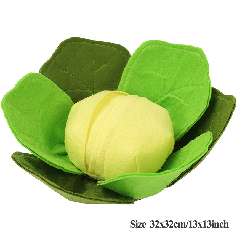 KFX-5921341 Cabbage Sniffing Toy for Dogs - Felt Cloth Puzzle Bowl for Training and Companionship
