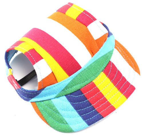 KFX-5922877 Camouflage Canvas Dog Sun Hat - Leisure Baseball Cap for Pets