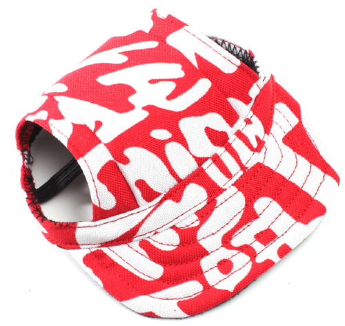 KFX-5922877 Camouflage Canvas Dog Sun Hat - Leisure Baseball Cap for Pets
