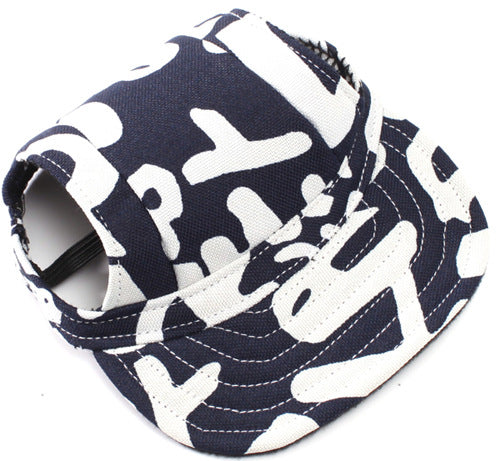 KFX-5922877 Camouflage Canvas Dog Sun Hat - Leisure Baseball Cap for Pets
