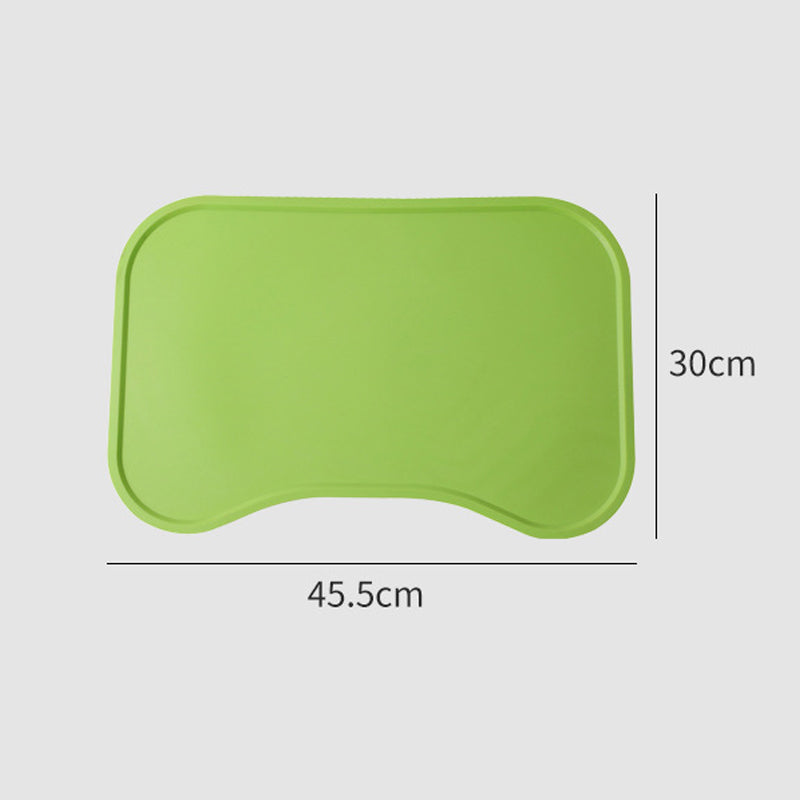 KFX-5923773 Waterproof Non-Slip Silicone Dog and Cat Feeding Mat with Raised Edges for Food and Water Bowls