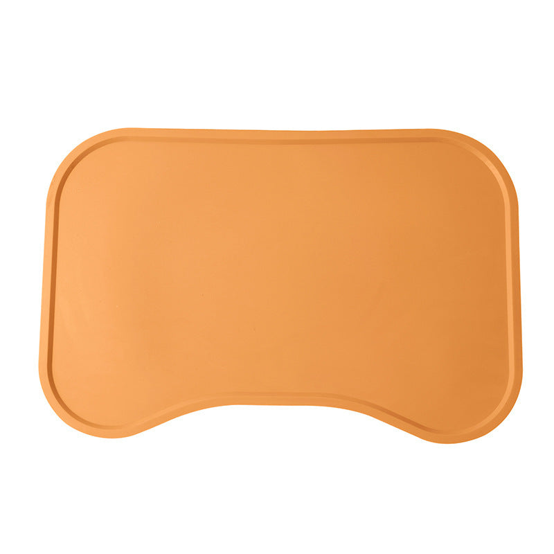 KFX-5923773 Waterproof Non-Slip Silicone Dog and Cat Feeding Mat with Raised Edges for Food and Water Bowls