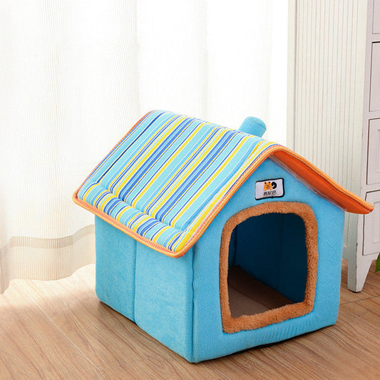 KFX-5924541 Cozy Winter Pet Bed House for Small Dogs and Cats in Multiple Colors and Sizes
