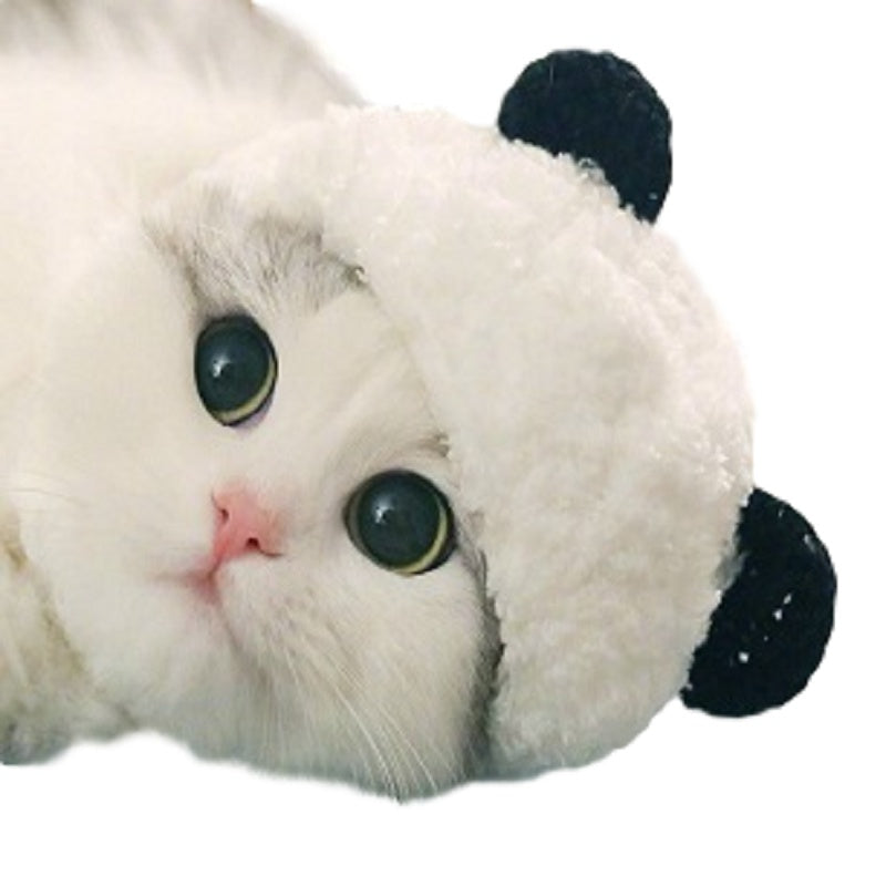 KFX-5925309 Adorable Panda Pet Hat - Wool, Sizes S, M, L for Cats and Teacup Dogs