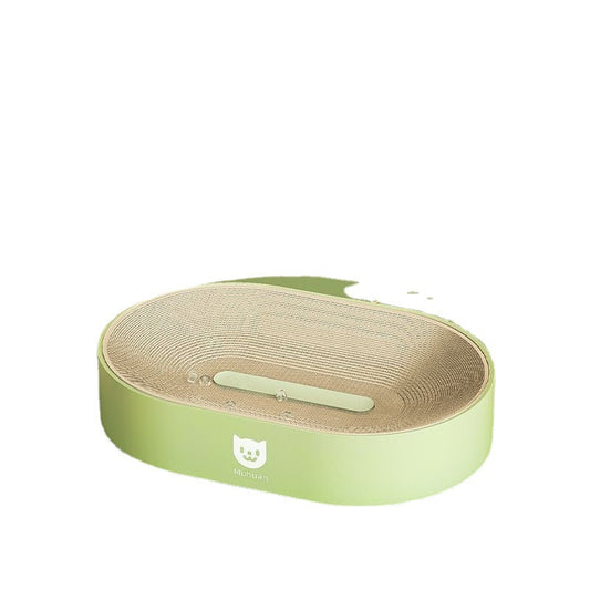 KFX-5926461 Corrugated Paper Cat Scratch Board - Available in Avocado Green, Cherry Blossom Powder, Star and Moon Purple, and Starlight White