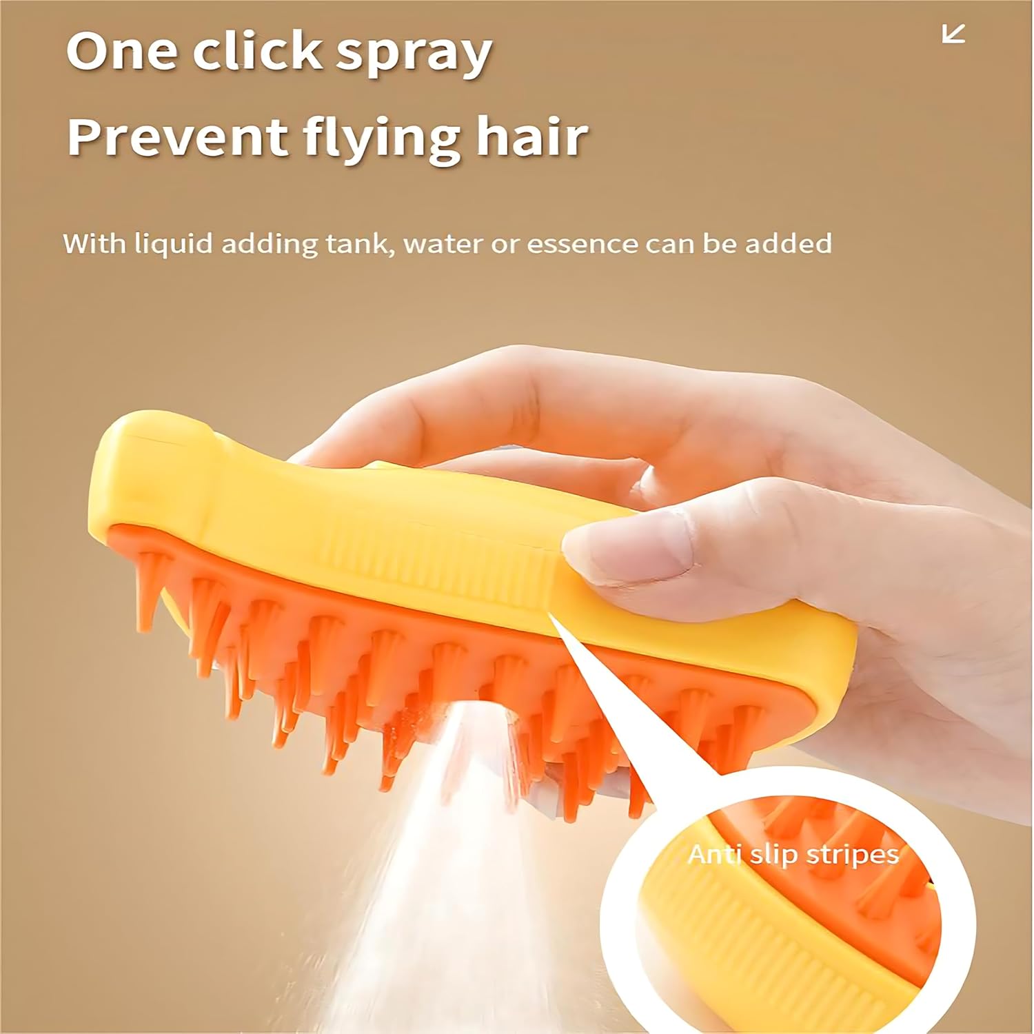 KFX-5927741 Rechargeable 3-in-1 Cat Steam Brush for Grooming, Detangling, and Massage, Versatile Pet Hair Comb