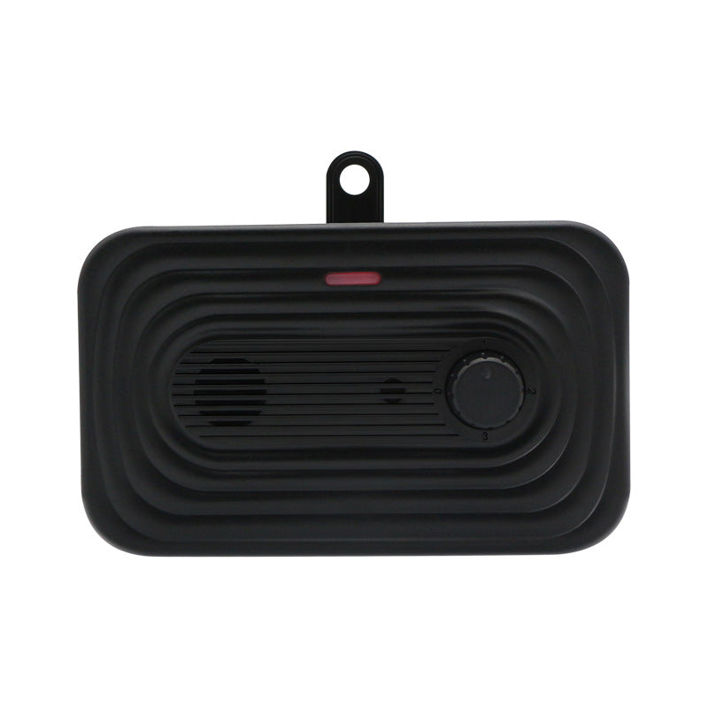 KFX-5929533 Outdoor Waterproof Ultrasonic Dog Bark Stopper, Automatic, Black Plastic