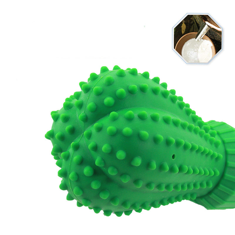 KFX-5936829 Sounding Cactus Rubber Dog Chew Toy for Medium & Large Dogs