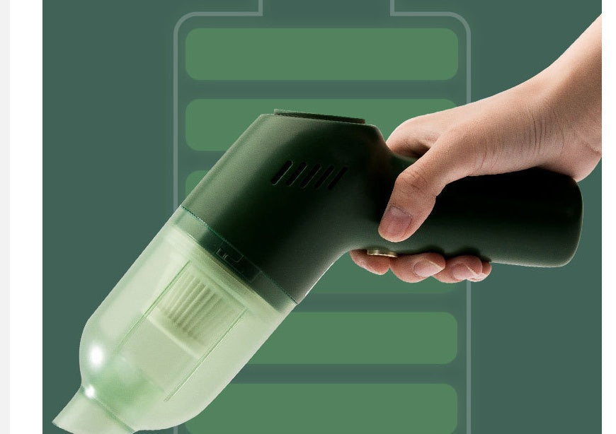 KFX-5937597 Electric Cat and Dog Hair Suction Vacuum Cleaner for Home Use, Green, Compact Design