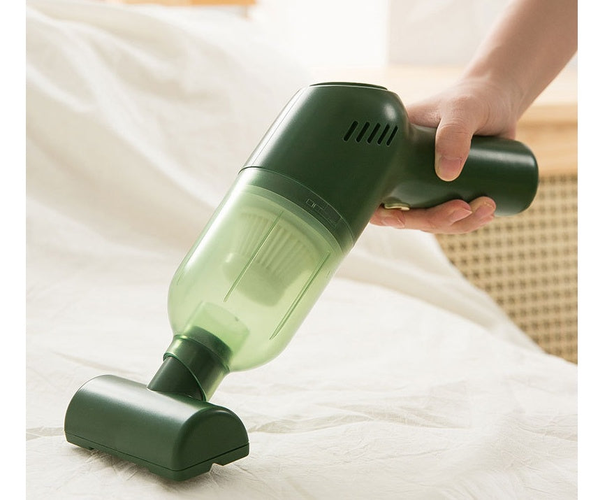 KFX-5937597 Electric Cat and Dog Hair Suction Vacuum Cleaner for Home Use, Green, Compact Design
