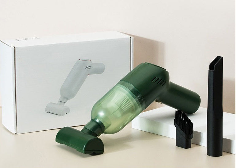 KFX-5937597 Electric Cat and Dog Hair Suction Vacuum Cleaner for Home Use, Green, Compact Design
