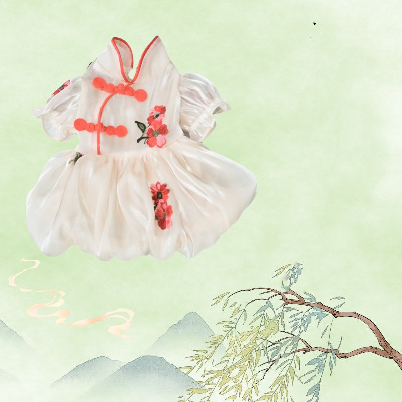 KFX-5938365 Lightweight Summer Cat Hanfu Dress in Various Sizes - Polyester Fabric