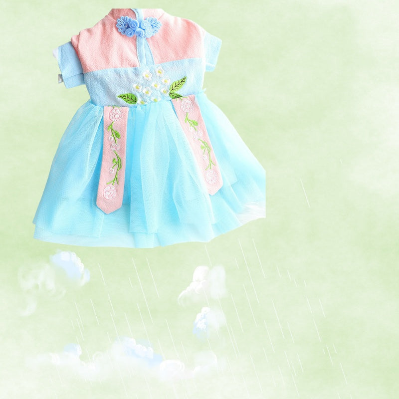 KFX-5938365 Lightweight Summer Cat Hanfu Dress in Various Sizes - Polyester Fabric