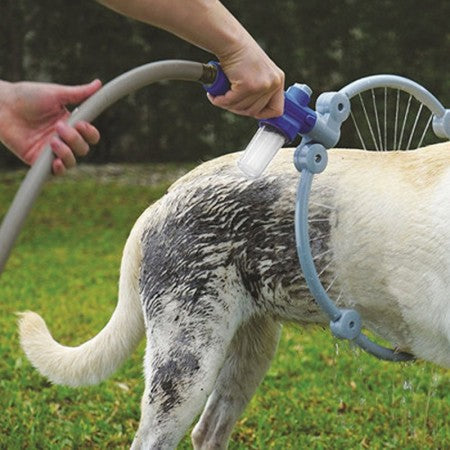 KFX-5939645 One-Key Foldable Pet Bathing Hose with Shampoo Dispenser for Easy Grooming