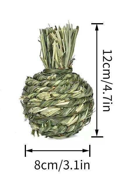 KFX-5940413 Pet Rabbit Stuffy Toys Set - Timothy Grass Chewable Snacks for Guinea Pigs and Small Animals