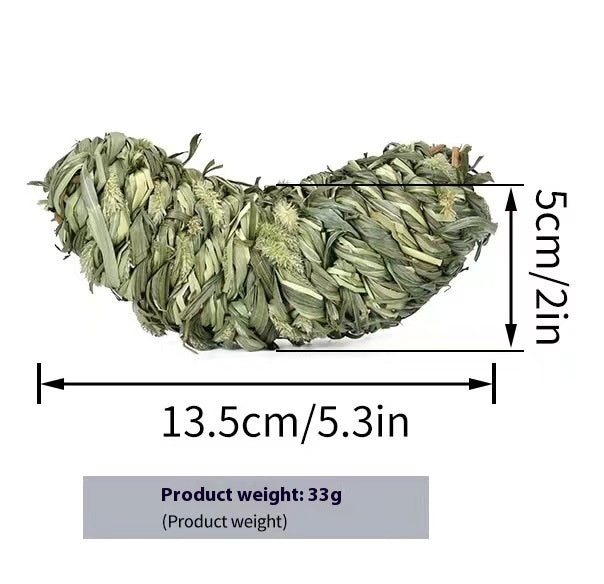 KFX-5940413 Pet Rabbit Stuffy Toys Set - Timothy Grass Chewable Snacks for Guinea Pigs and Small Animals