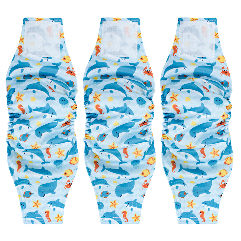 KFX-5942333 Leak-Proof Absorbent Dog Menstrual Pants - Polyester Material for Male Dogs, Sizes S-XL