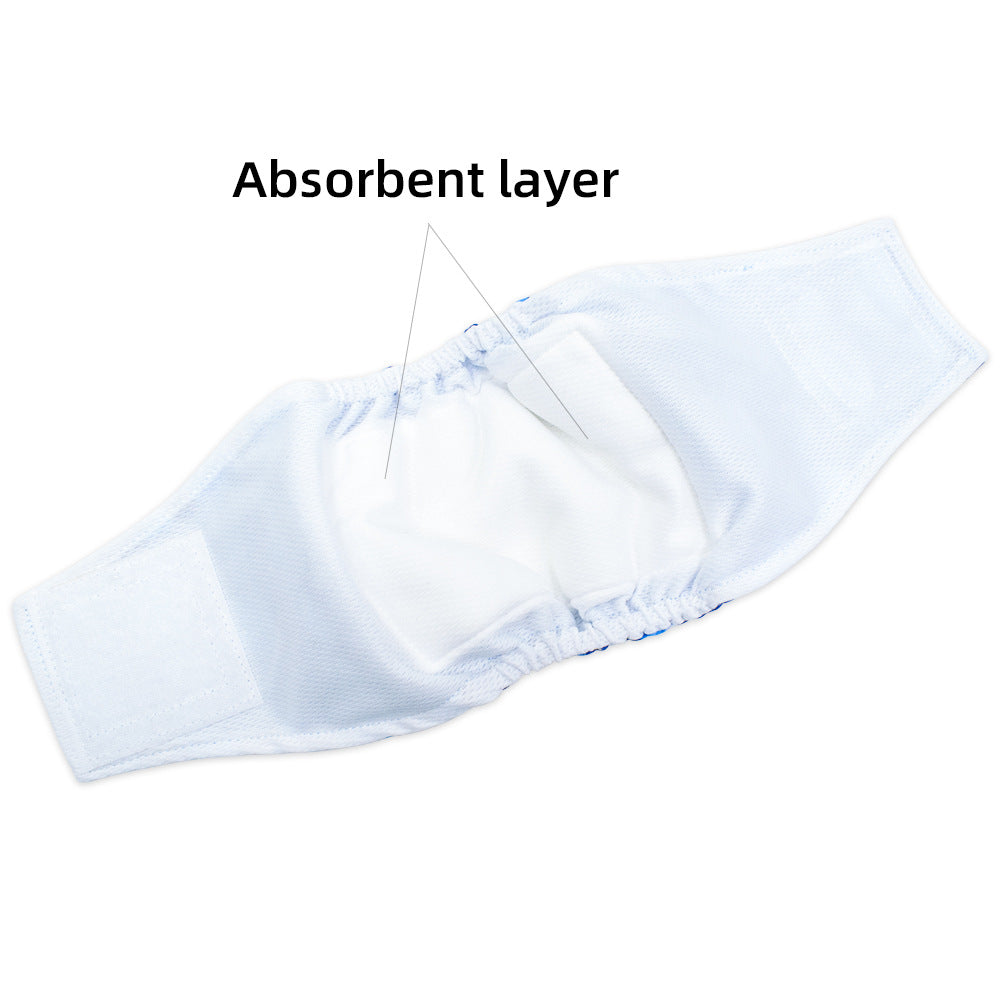 KFX-5942333 Leak-Proof Absorbent Dog Menstrual Pants - Polyester Material for Male Dogs, Sizes S-XL