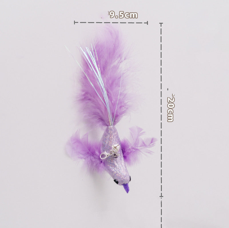 KFX-5942589 Detachable Cat Play Stick with Feathers and Suction Cup Base