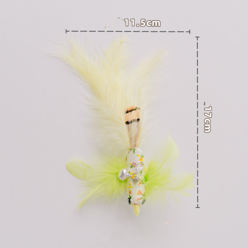 KFX-5942589 Detachable Cat Play Stick with Feathers and Suction Cup Base