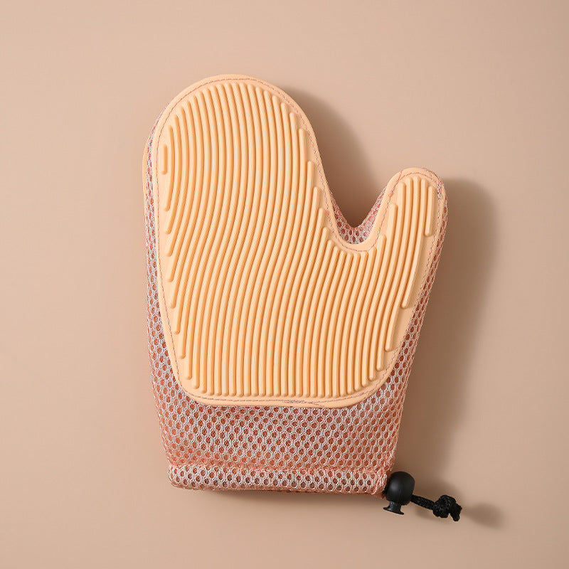 KFX-5943357 2-in-1 Pet Grooming Gloves for Hair Removal and Bathing - Floating Fur Comb for Dogs and Cats