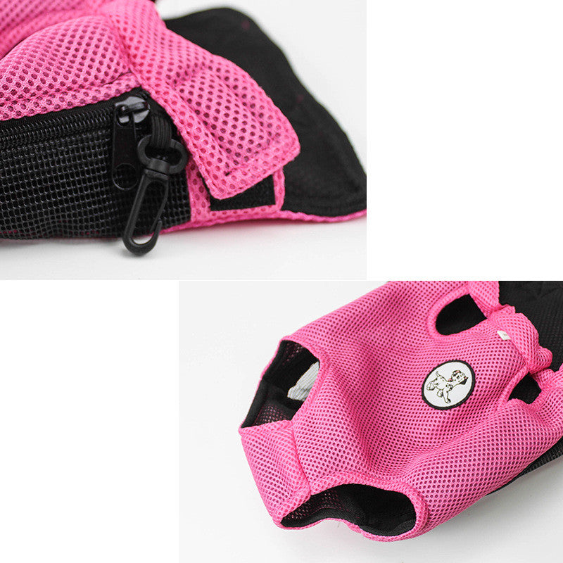 KFX-5943997 Pet Chest Bag and Dog Backpack for Convenient Outings, Soft Nylon Material, Available in Red and Rose Red